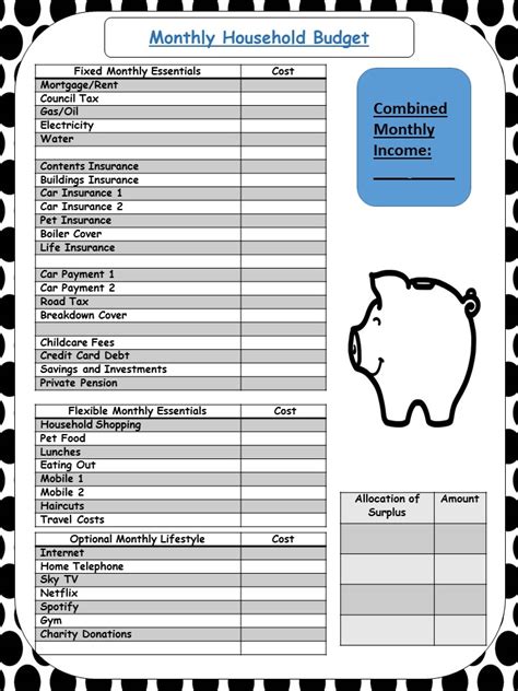 budgeting worksheet ks2